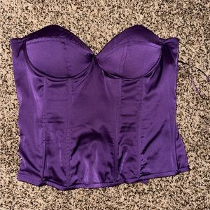 Purple Satin Fashion Nova Corset